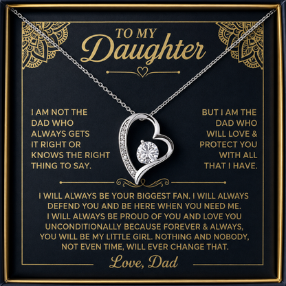 You will always be my little girl - Necklace for Daughter from Dad